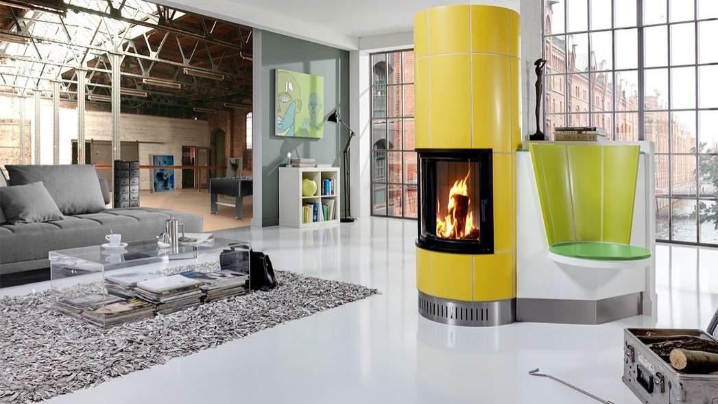 Salza Kachelofen Greenwich Gelb